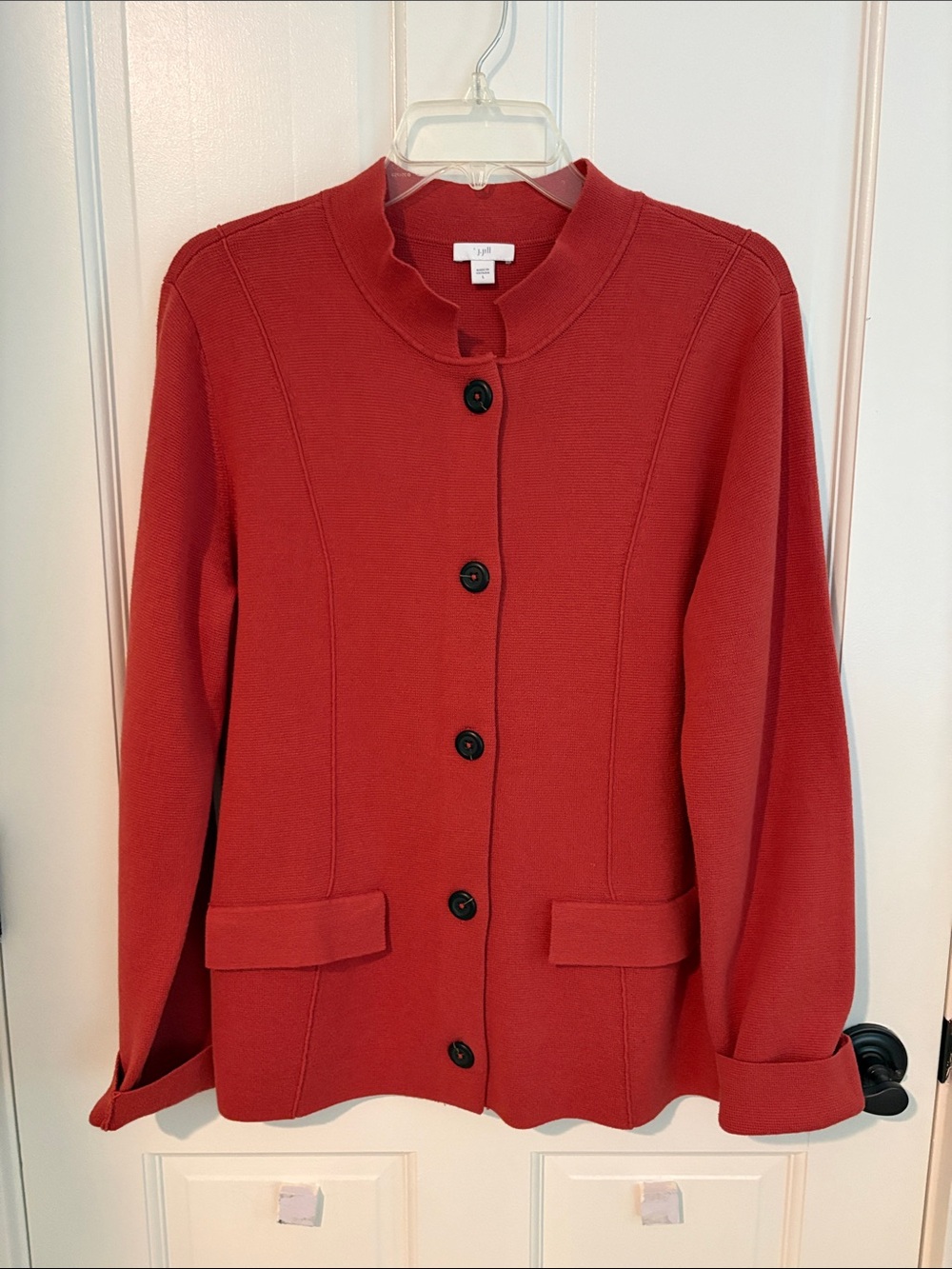 J. Jill Size L Button-Front Knit Cardigan